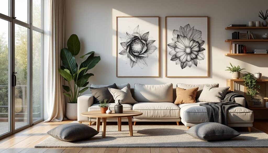 Intégrer des rideaux à motif graphique pour dynamiser la décoration