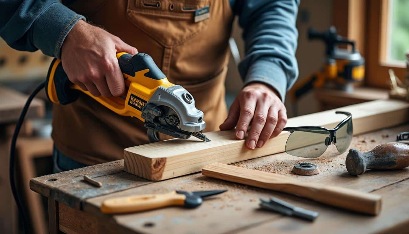 Illustration: Fonctionnement et accessoires essentiels de la scie alligator Dewalt