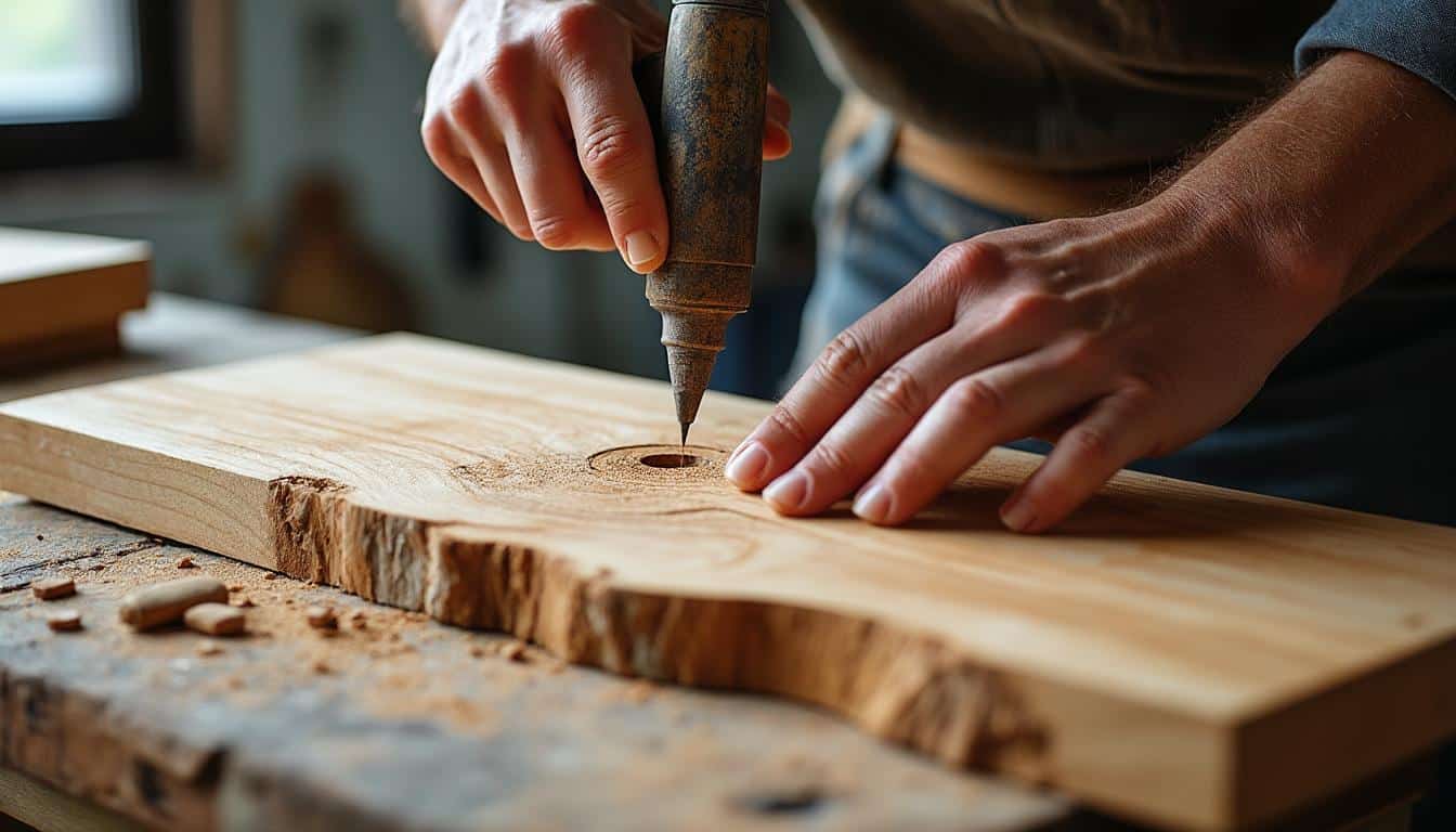 Faire un trou rond dans du bois sans scie cloche : méthodes efficaces