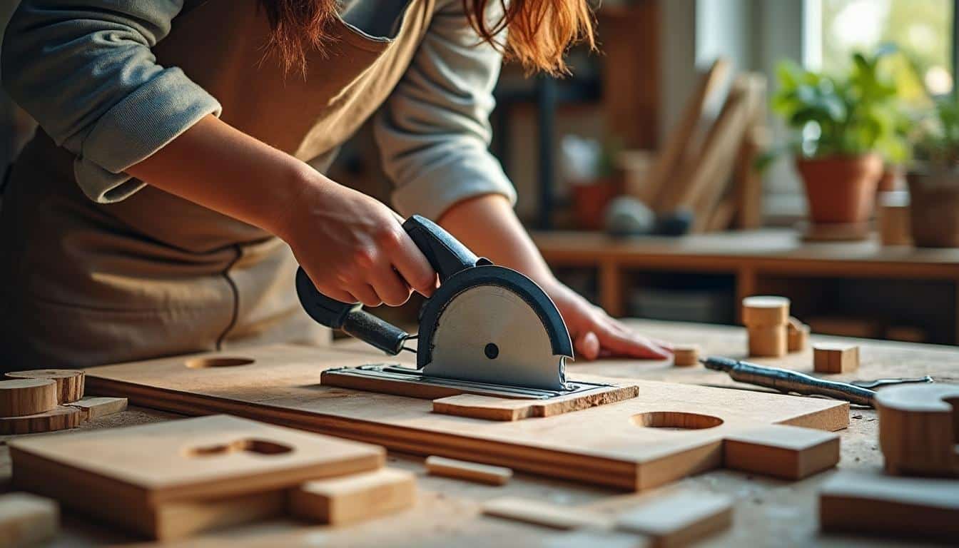 Illustration: Les usages variés d’une petite scie plongeante dans le bricolage et la menuiserie