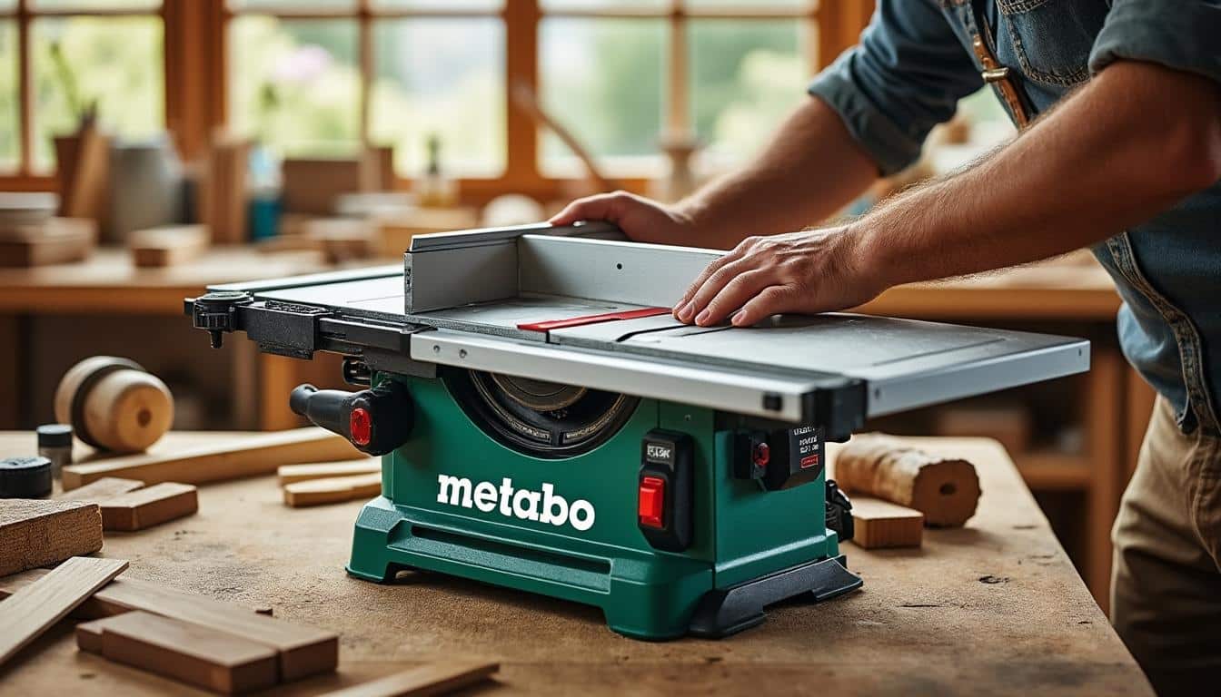 Illustration: Découvrir les caractéristiques clés de la scie sur table Metabo TS 254 M