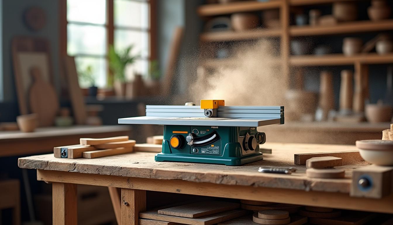 Illustration: Découvrir les caractéristiques techniques essentielles de la scie sur table Scheppach HS110