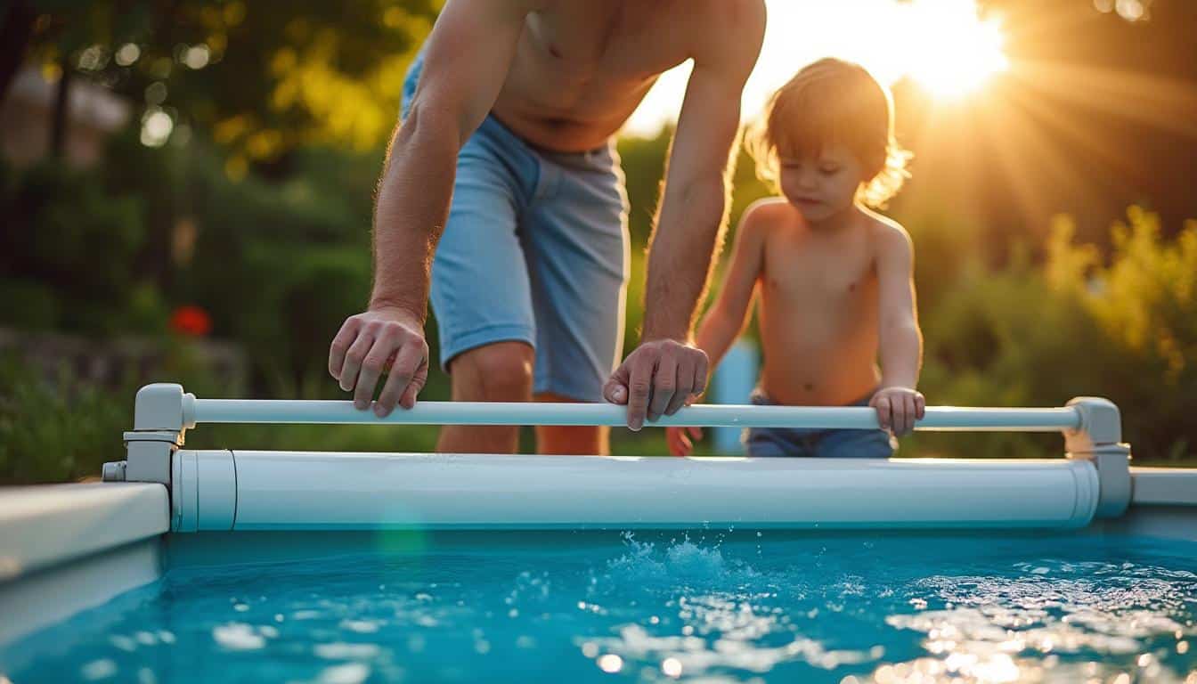 Illustration: Comprendre l’intérêt d’un enrouleur pour bâche de piscine hors sol