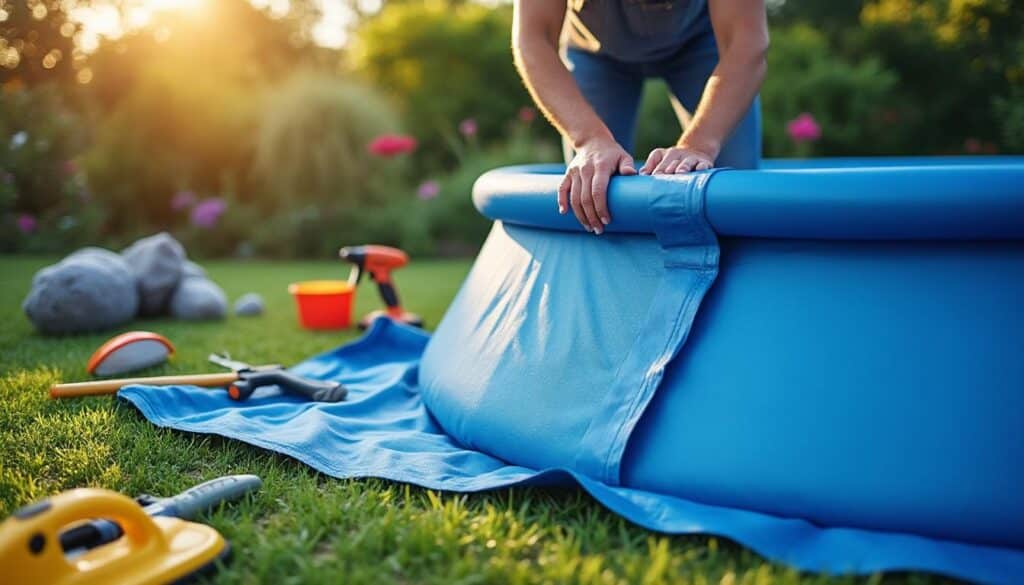 Que mettre sous une piscine hors-sol Intex pour un sol stable et durable