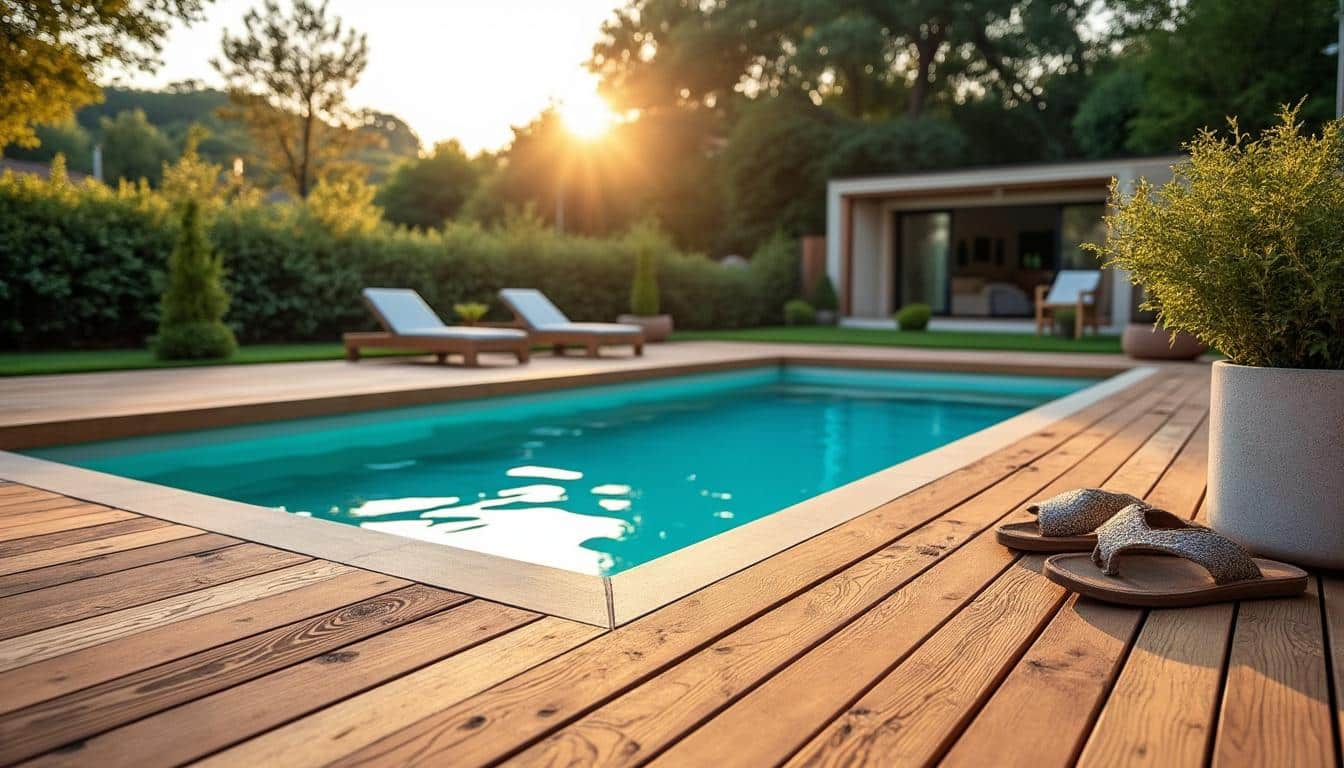 Illustration: Les essences et matériaux pour une terrasse en bois autour de la piscine