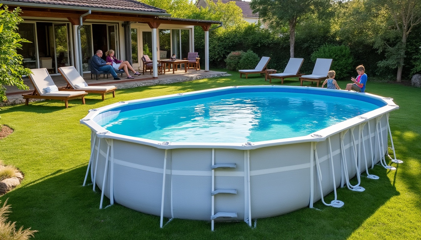 Illustration: Qu’est-ce qu’une piscine hors sol de forme ovale et pourquoi la préférer ?