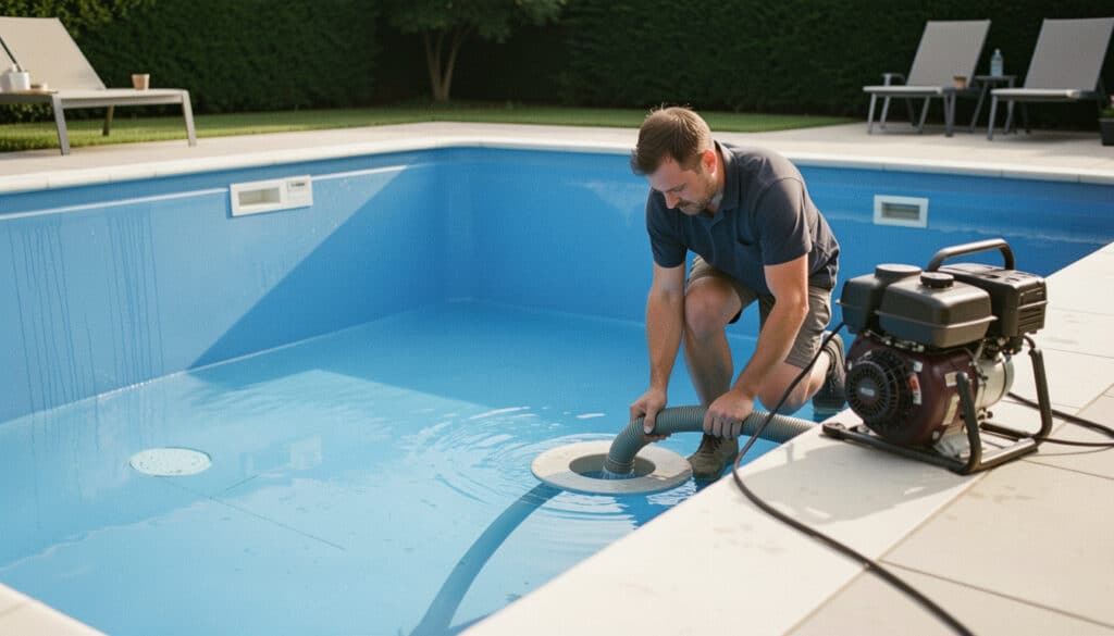 Comment vider le fond d’une piscine sans l’abîmer