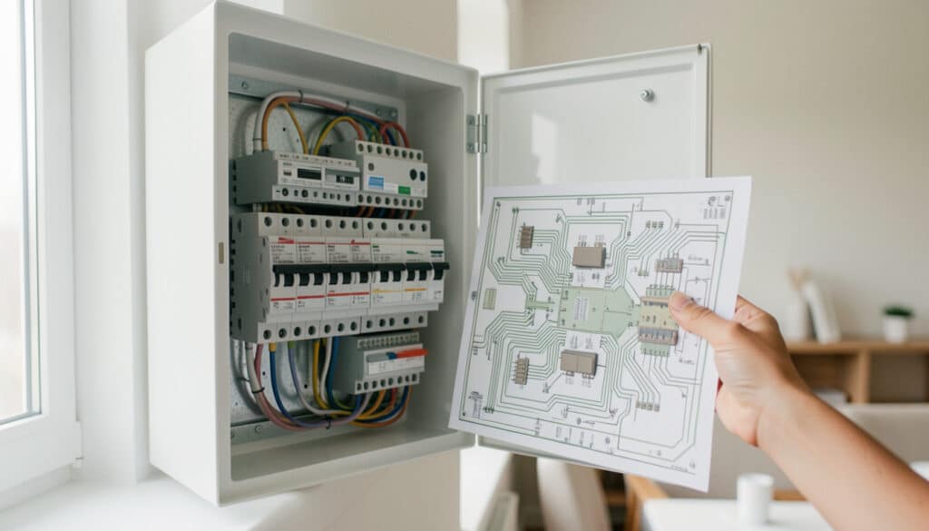 Schéma du tableau électrique et lecture des circuits